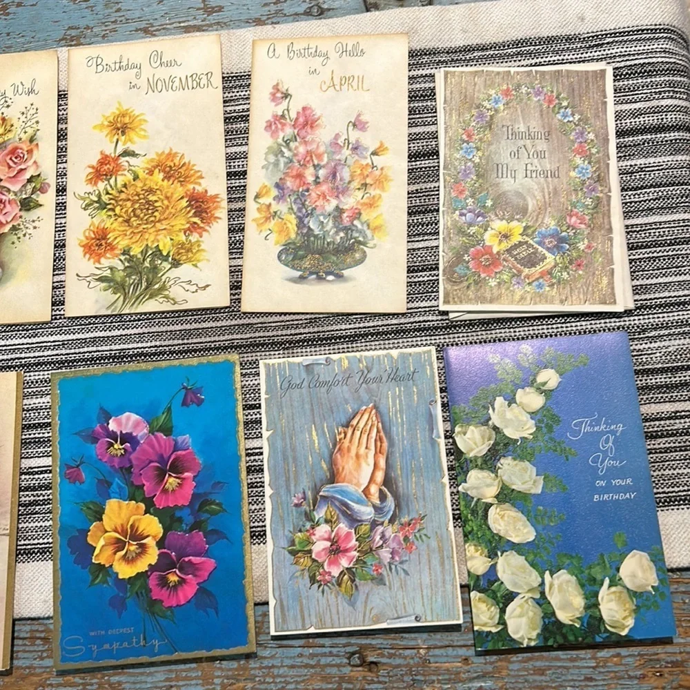 Set of Vintage Greeting Cards Variety of Occasions